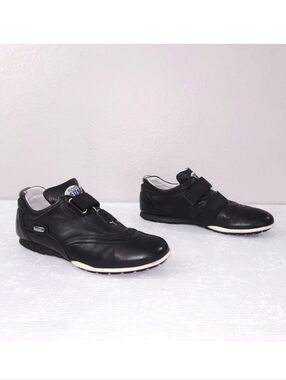 PACIOTTI Black Leather Trainer Low Top Sneakers